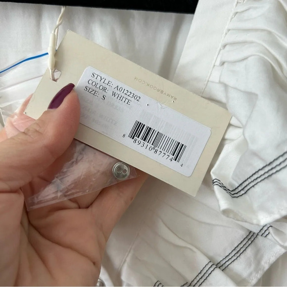 Ramy Brook arsola mini ruffle sun Dress White Size small. New with tags - Picture 9 of 14